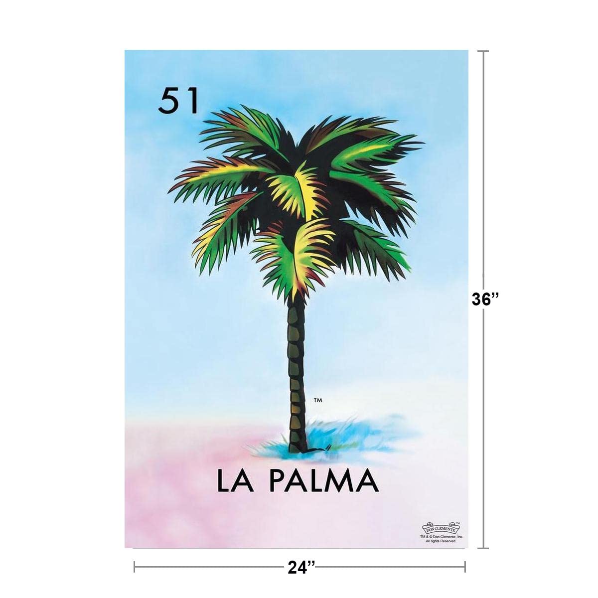 Amazon.com: 51 La Palma Palm Tree Loteria Card Mexican Bingo Lottery Cool  Wall Decor Art Print Poster 24x36: Posters & Prints