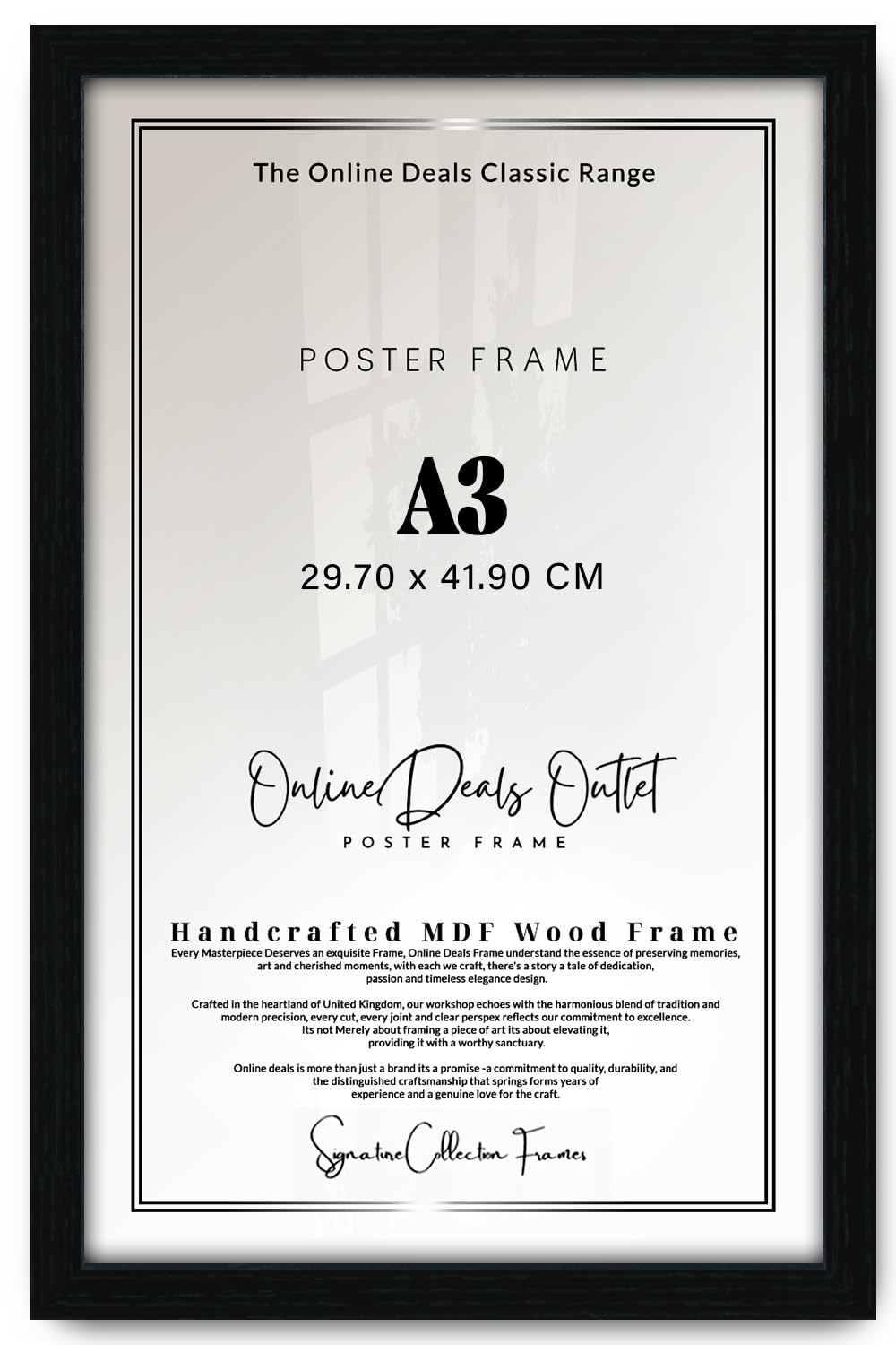 Online Deals Black - Modern Large A3 (29.70 X 41.90 Cm) Poster Frame | Elegant Vertical And Horizontal Display - Perfect For Living Rooms - Offices - And Art Galleries 16 X 11 Inch [ ]