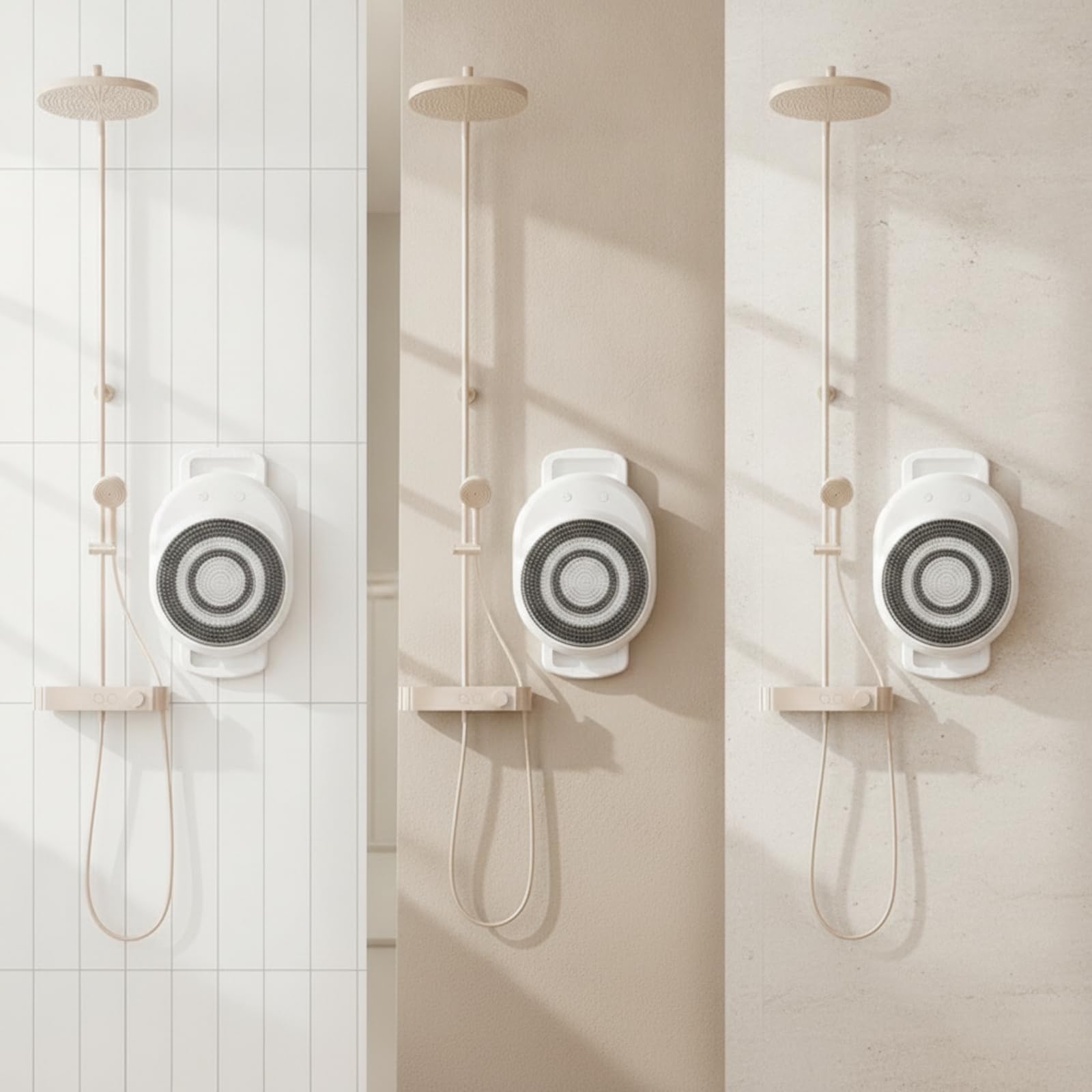 Limpiador Espalda con Soporte Pared Inalámbrico Cepillo Ducha Pared Suave Cepillo Ducha Eléctrico para Adultos
