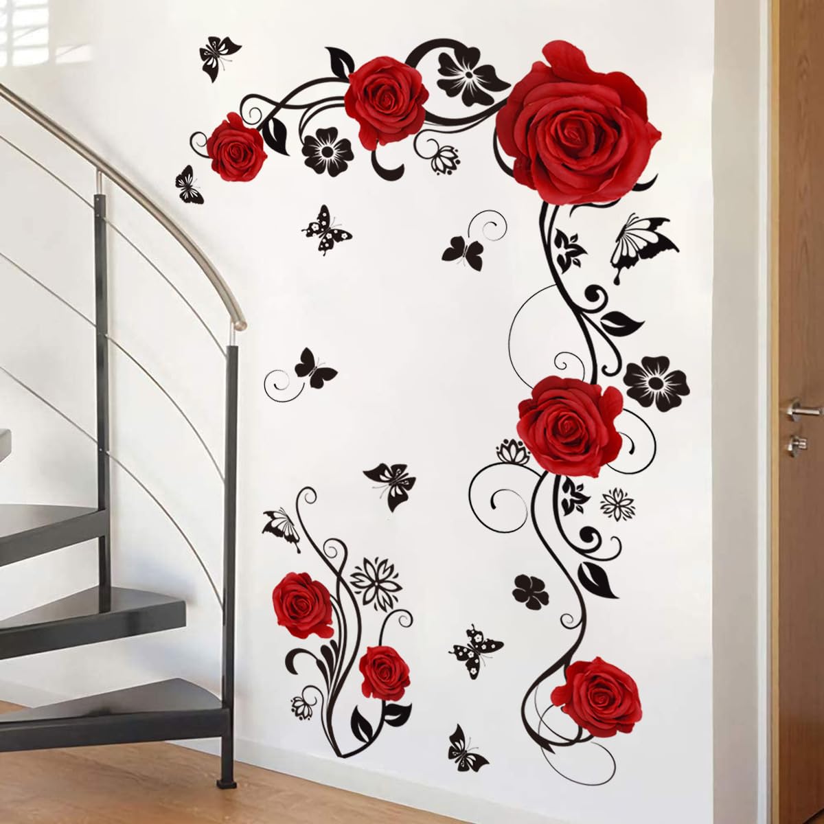 Vinil Adherible Para Pared Decorativo Tipo Tapiz Rosas | Meses Sin Interés