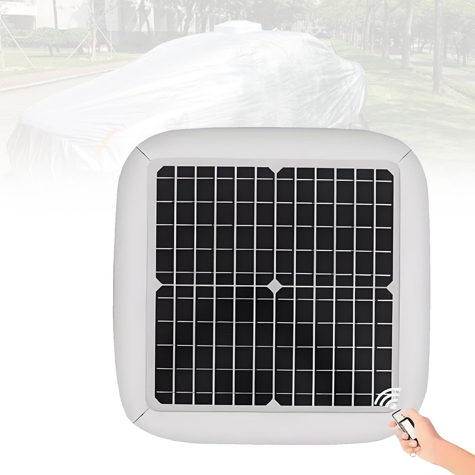 Car Cover Solar Charging, Fully Automatic Outdoor Car Cover, Intelligent Remote Control Electric Shrinkage Car Window Covers, Portable Sun and Weather Shelter, with Anti-theft Device. White-YXL