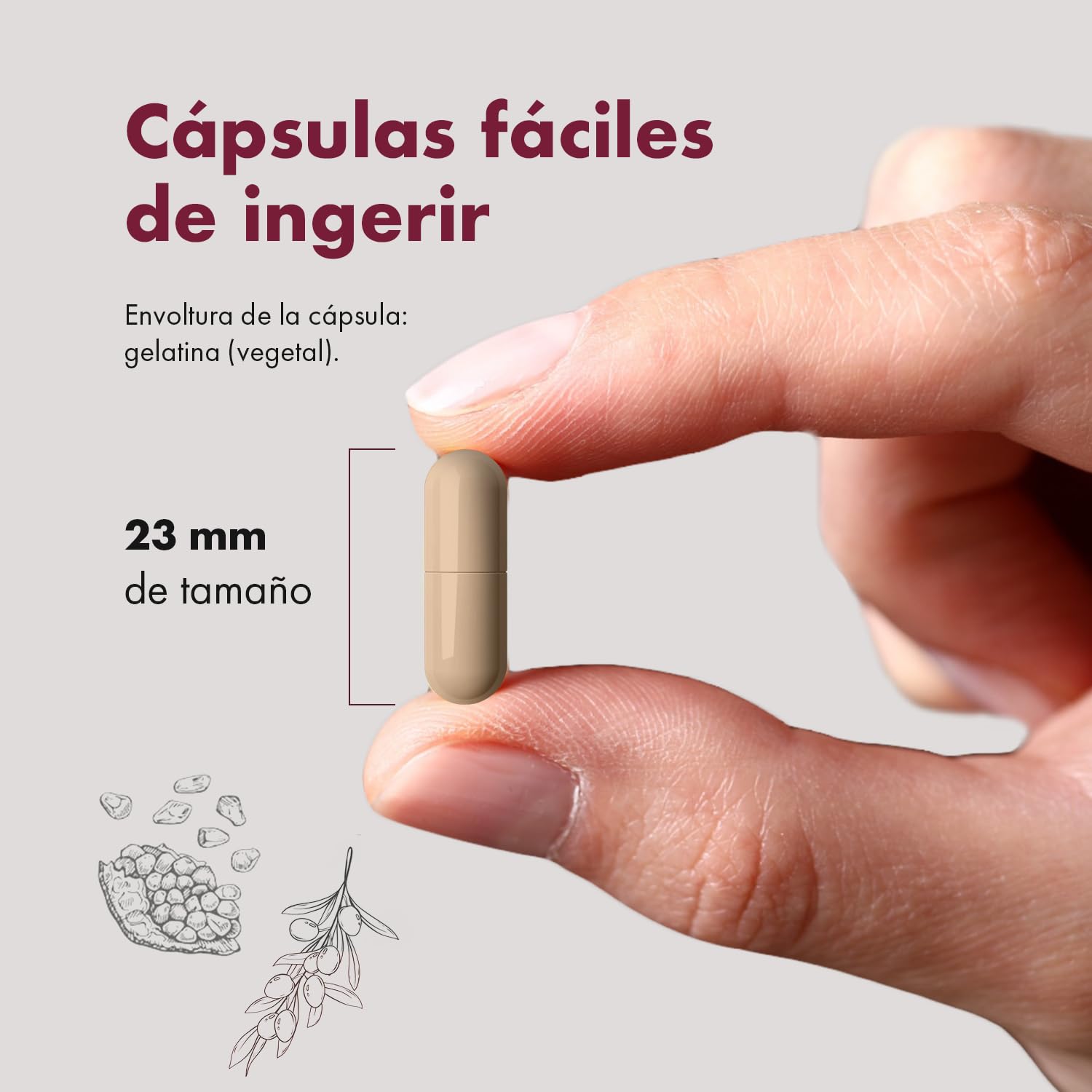 Granatum Plus - Punicalagina e Hidroxitirosol - Extracto de Granada y Oliva Extra Virgen - Antioxidante y Antiinflamatorio - Cuidado de la Piel - Producido en España - 1 Caja 60 Cápsulas