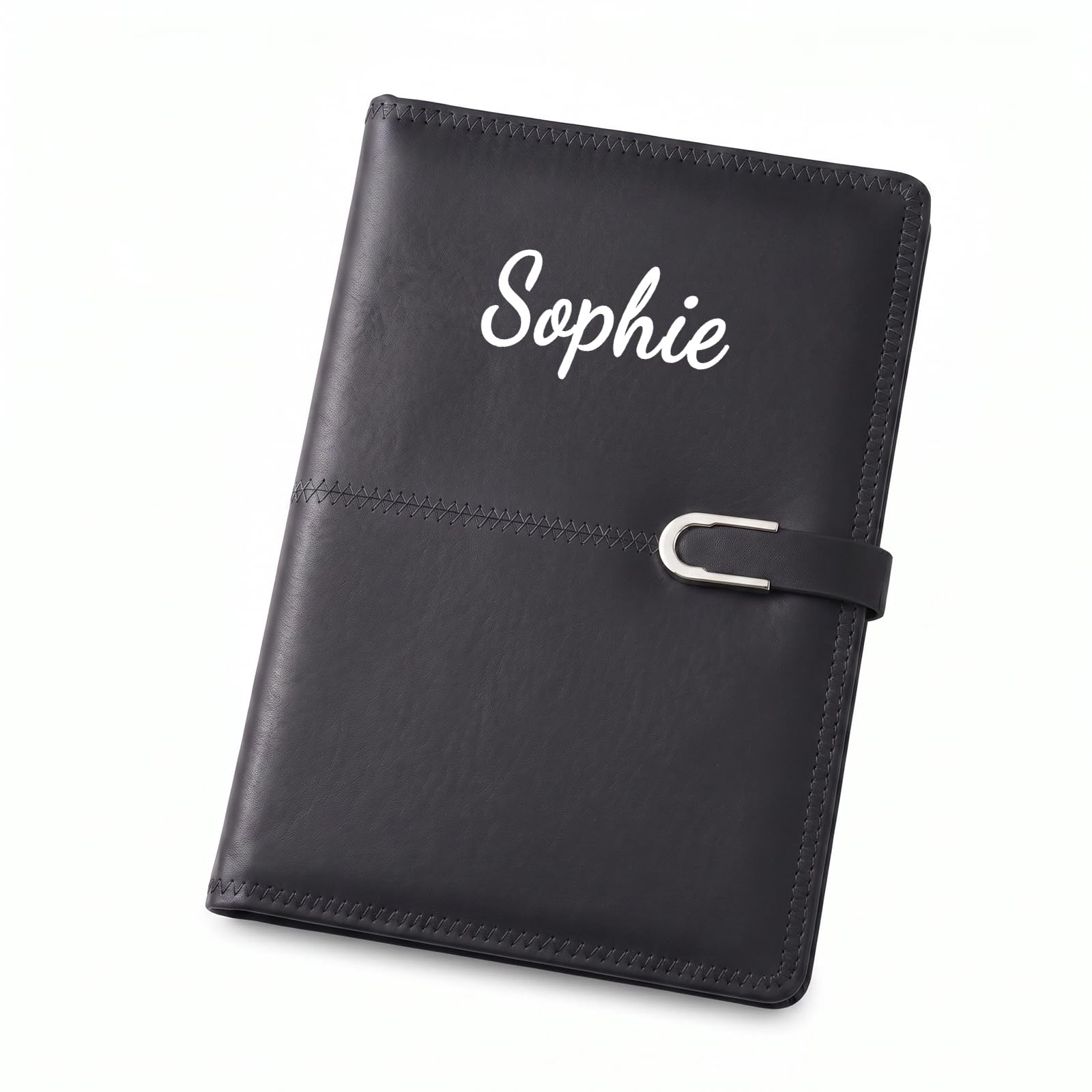 10 Stück Notizbuch Personalisiert mit Namen Benutzerdefiniert Buch | B6 | PU-Lederoberfläche | 216 Seiten | Linierte Blätter | Cremefarbenes Papier | Für Büro, Uni & Alltag | UV-Druck