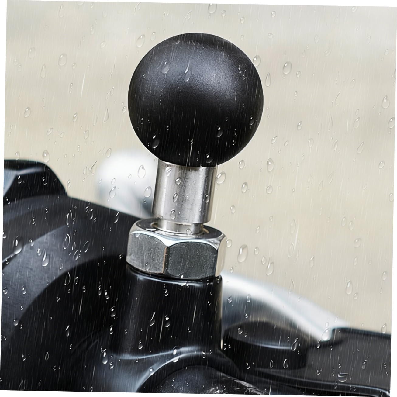 Motorcycle Phone Mount Ball-Shaped Pedestal M8 Stainless Steel Screw Mirror Base Camera Holder Support Rack Compatible with Handlebar Accessories image 4