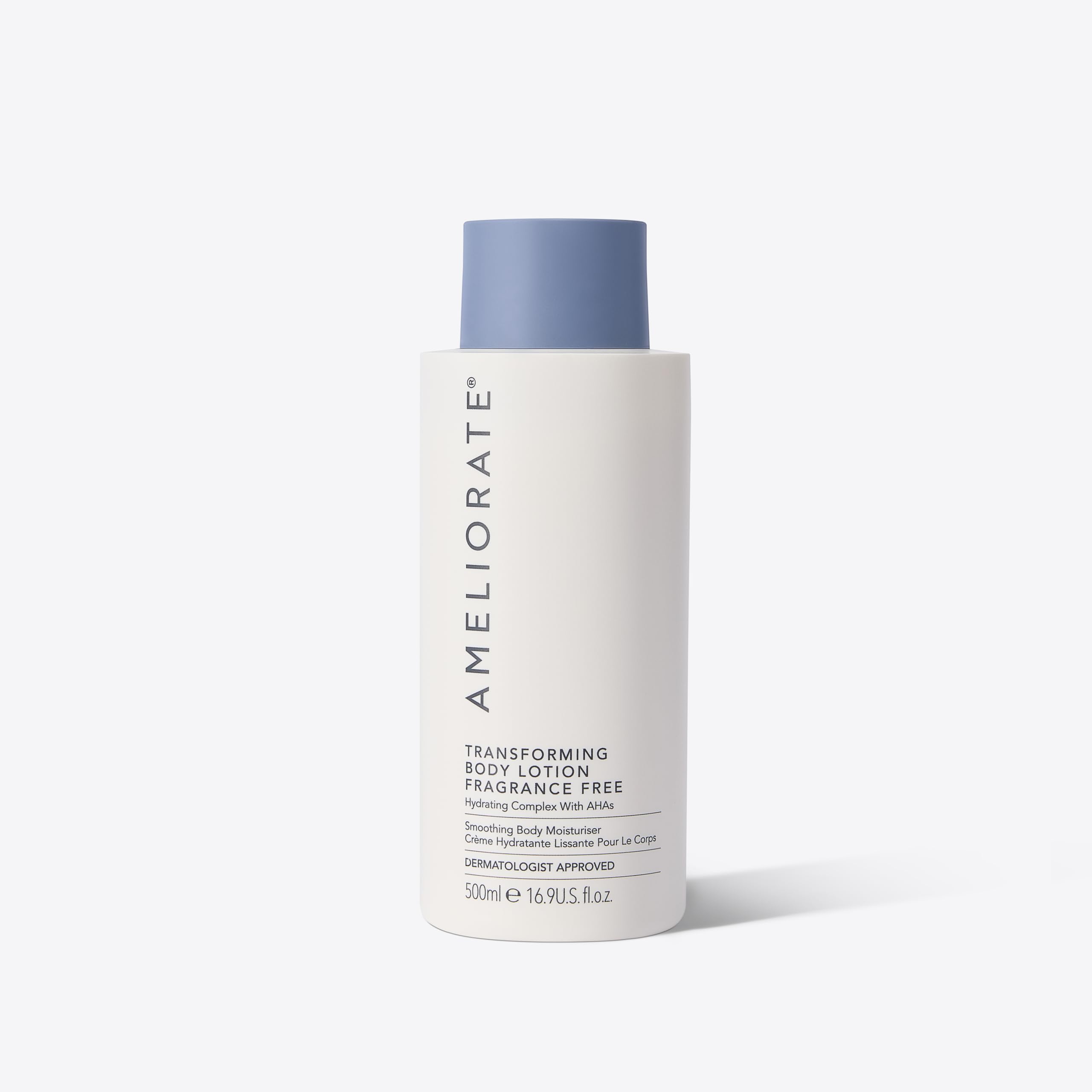 AMELIORATE Transforming Body Lotion Fragrance Free 500ml for Keratosis Pilaris (KP), Rough, Bumpy Skin & Ingrown Hairs