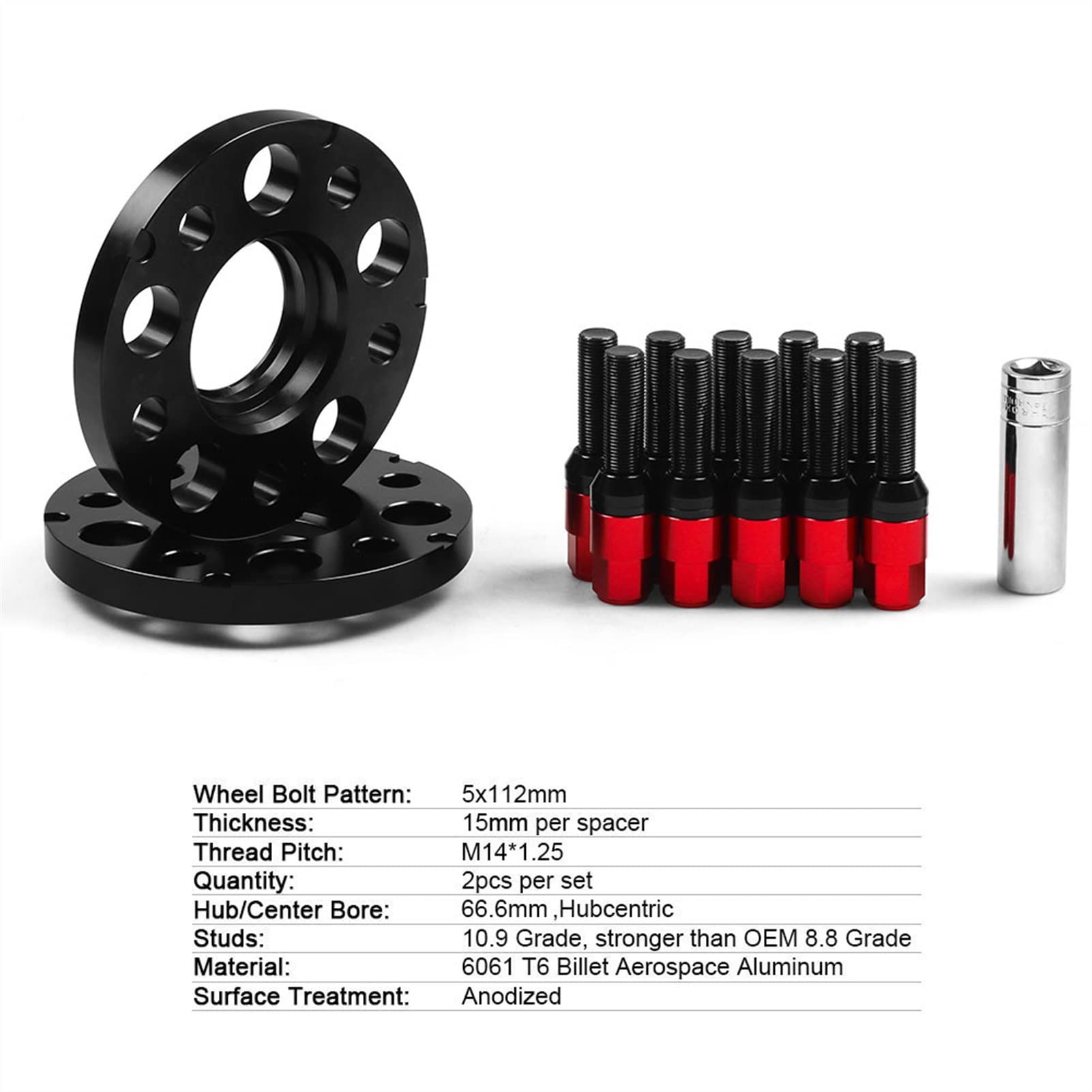 15mm 66.6mm 5x112mm piasta z otworem centrycznym dystansowe koła