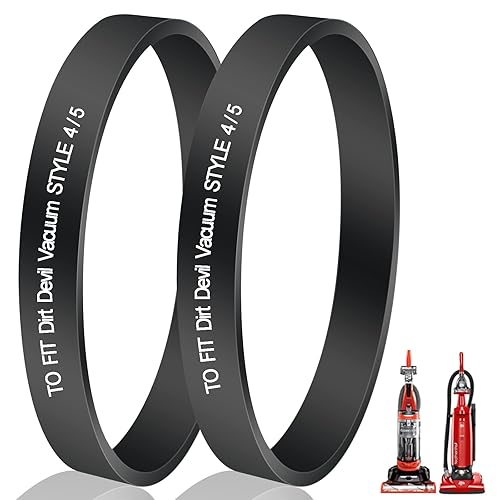 Correa de repuesto para aspiradora Dirt Devil Style 45 FeatherlitePowerliteSwivel GlidePower Max Pet Aspiradora vertical, compatible con modelos Correa de repuesto para aspiradora Dirt Devil Style 45 FeatherlitePowerliteSwivel GlidePower Max Pet Aspiradora vertical, compatible con modelos