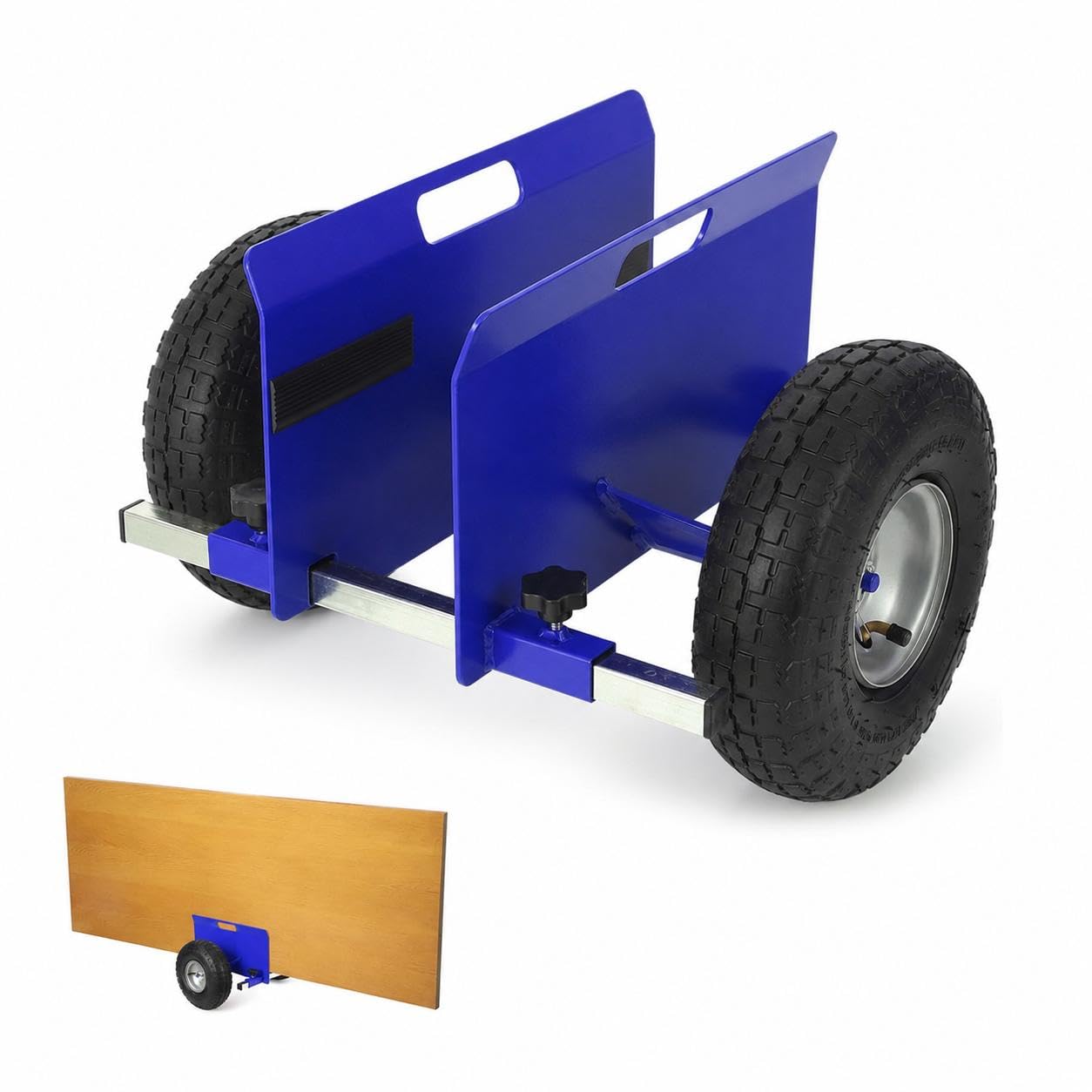 Heavy Duty Panel Dolly with 10" Tires,600 LBS Drywall Dolly Cart Adjustable