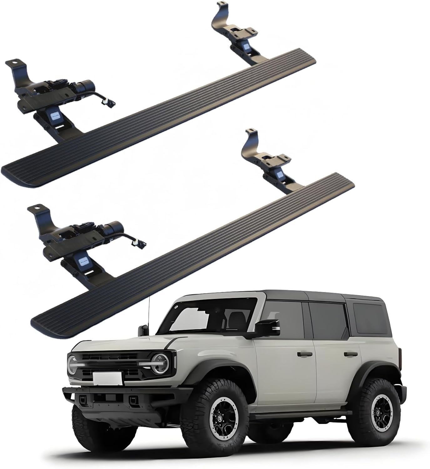 Electric Retractable Power Running Boards Compatible for Ford Bronco 2022 2023 2024 2025 4 Door (Not for Bronco Sport) Automatic Aluminum Side Steps Rail Nerf Bars Accessories(Without Light) Electric Retractable Power Running Boards Compatible for Ford Bronco 2022 2023 2024 2025 4 Door (Not for Bronco Sport) Automatic Aluminum Side Steps Rail Nerf Bars Accessories(Without Light)