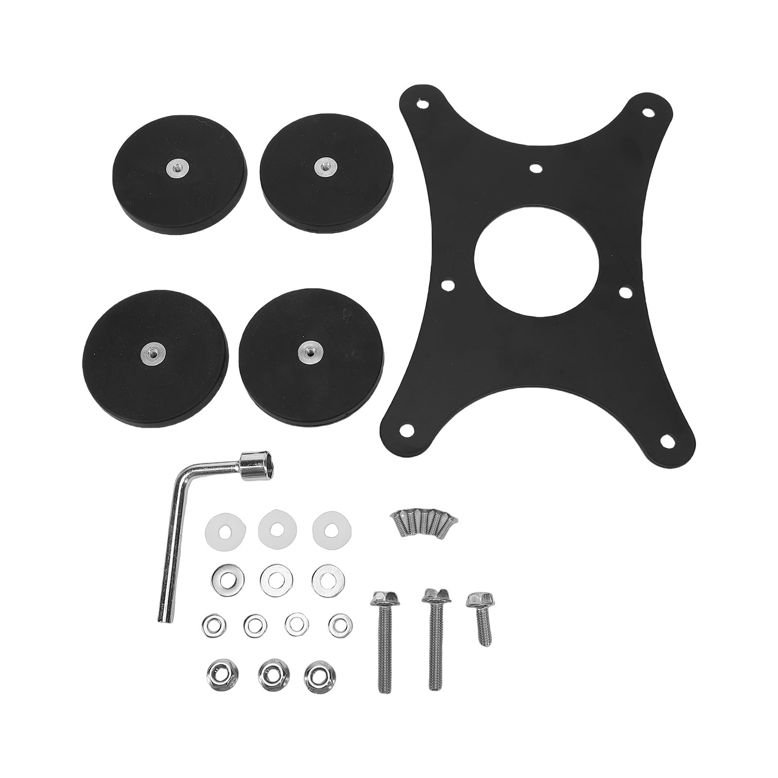 Generic Supporto Magnetico da Tetto per Auto Resistente da 240 Libbre per Adatto per Mini, Supporto per Antenna a Sgancio Rapido Senza Trapano per Veicolo, Fuoristrada in Lega di Alluminio per