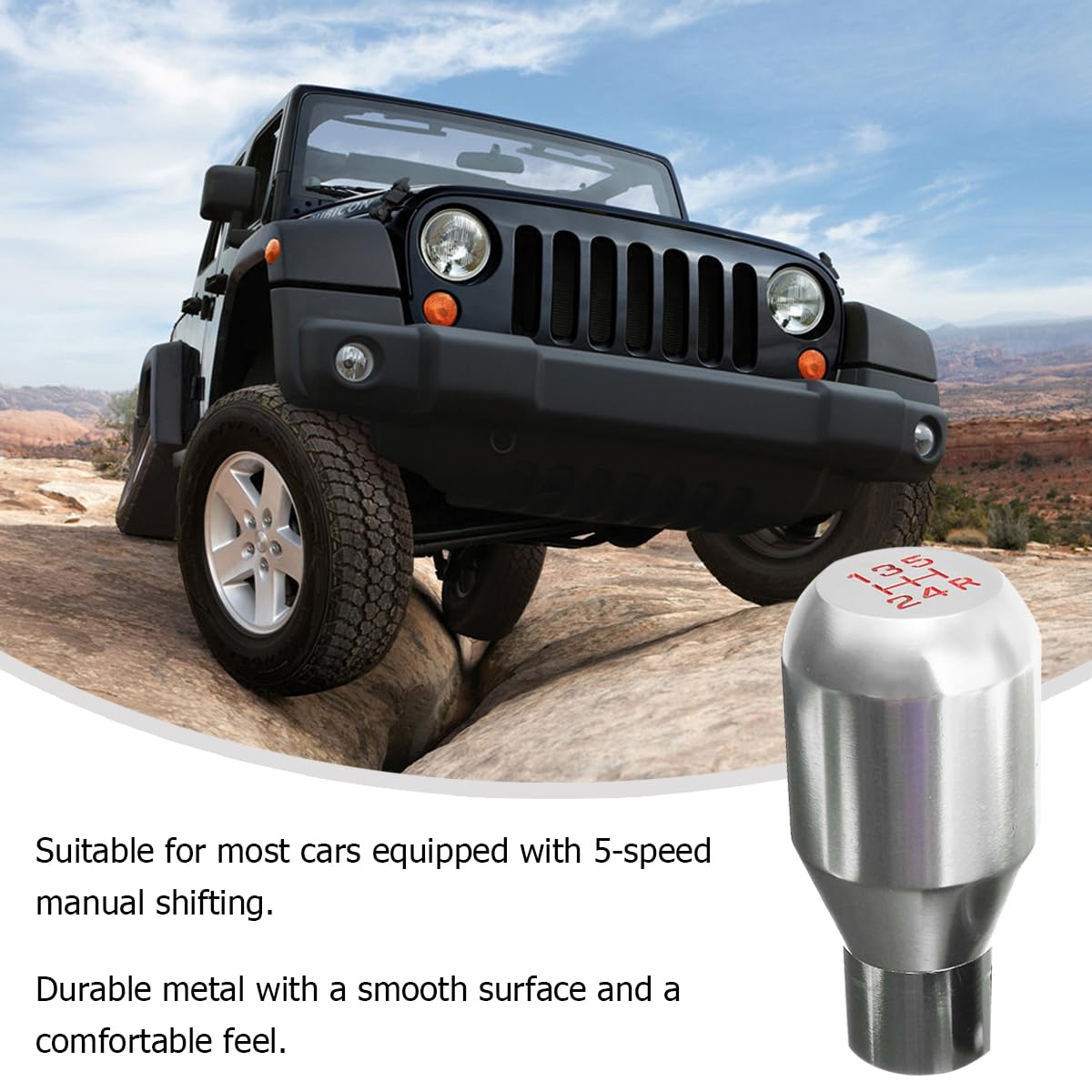 Pomello Cambio Auto In Alluminio Con 4 Adattatori - Manopola Cambio Manuale 5 Marce, Design Ergonomico Antiscivolo - Foto 11