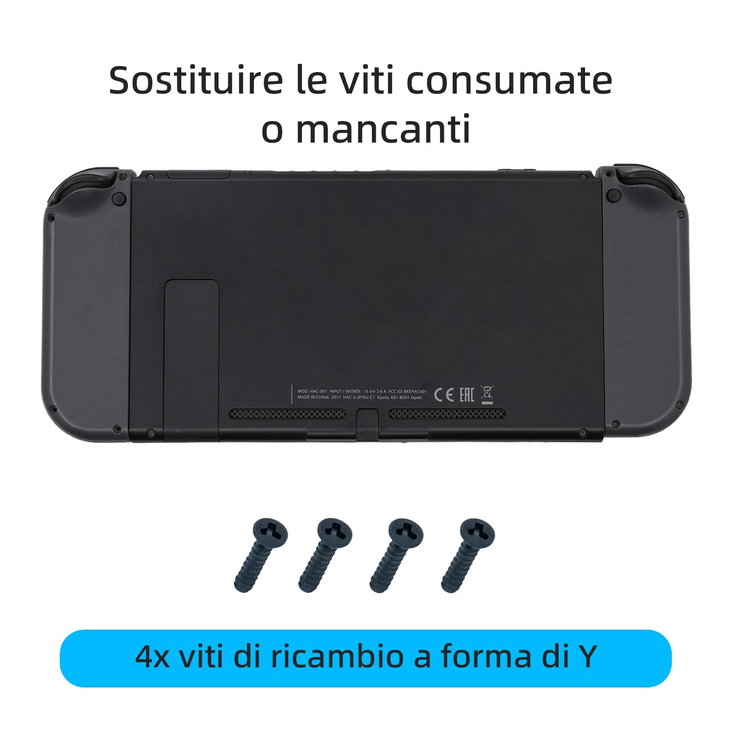 Wigearss Schermo LCD di Ricambio e Kit di Strumenti di Riparazione per Nintendo Switch
