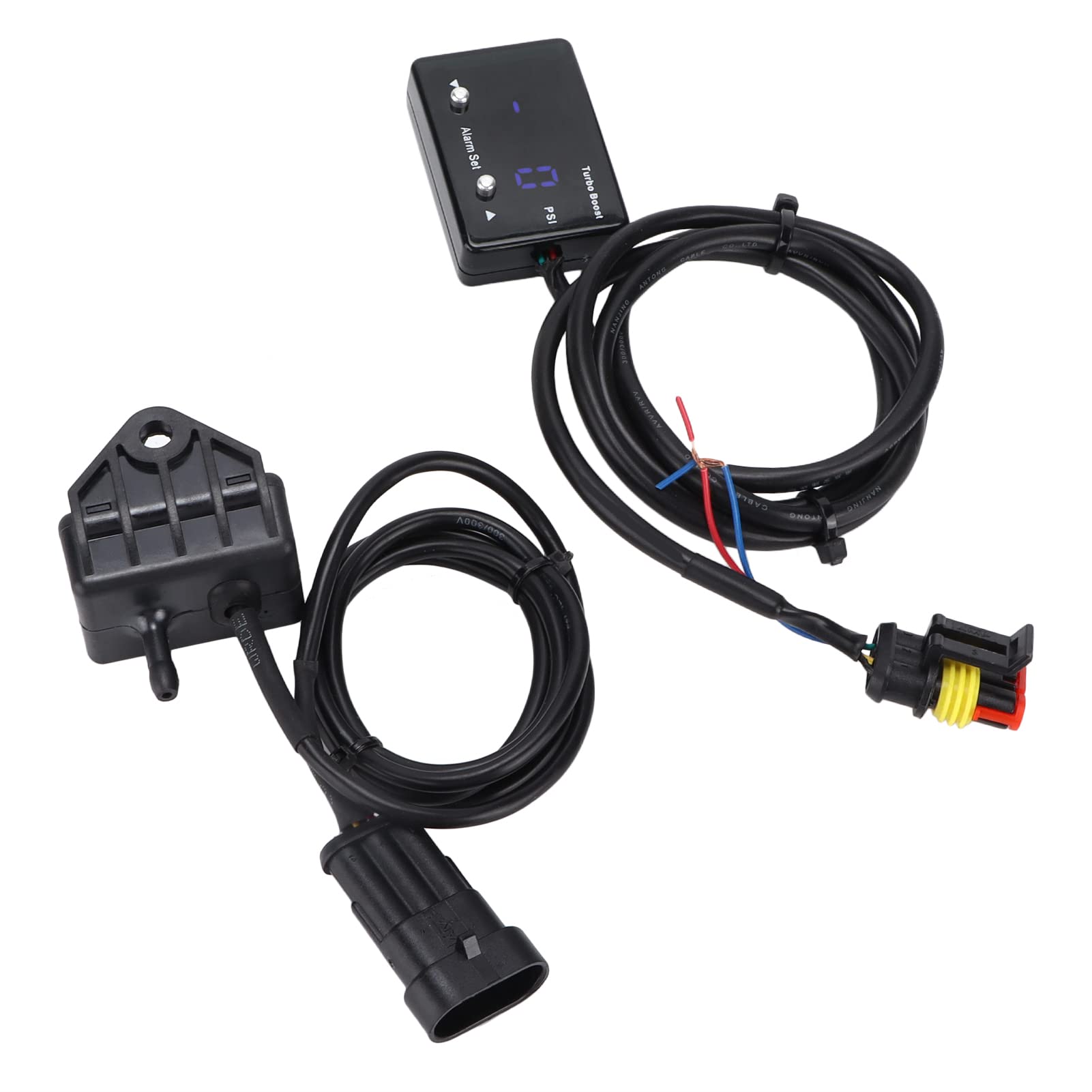 Cyfrowy Wskaźnik Temperatury Turbo Boost 12 V -14 do 40 PSI Niebieska Dioda LED Sygnalizująca Ciśnienie w Próżni