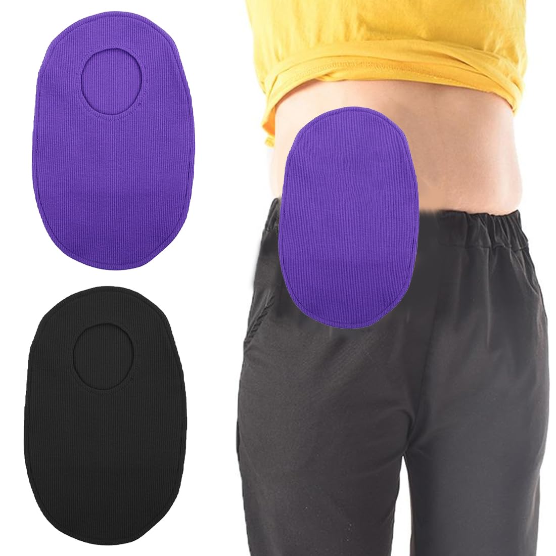 NHQ Fodera Per Sacca Per Stomia,2 Pezzi Fodera Per Sacca Per Stomia,Lavabile Staccabile,Sacchetti per Colostomia,Copertura Sacchetto per Colostomia Elastica,Fodera Protettiva Per Sacca Per Stomia