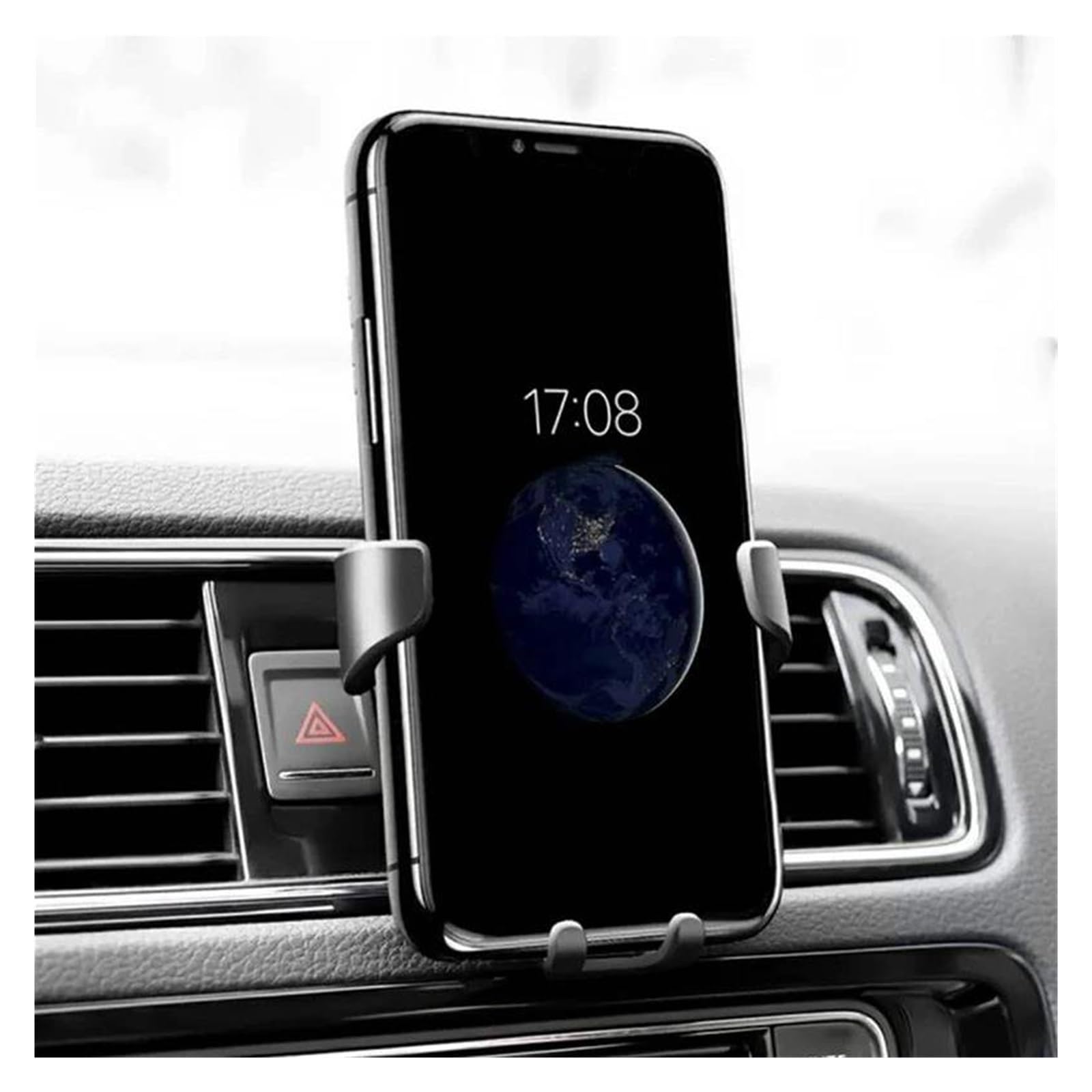 Porta Cellulare Auto Per il supporto per telefono con clip per bocchetta dell'aria per auto Sa&ms&un&g(Metal Grey)