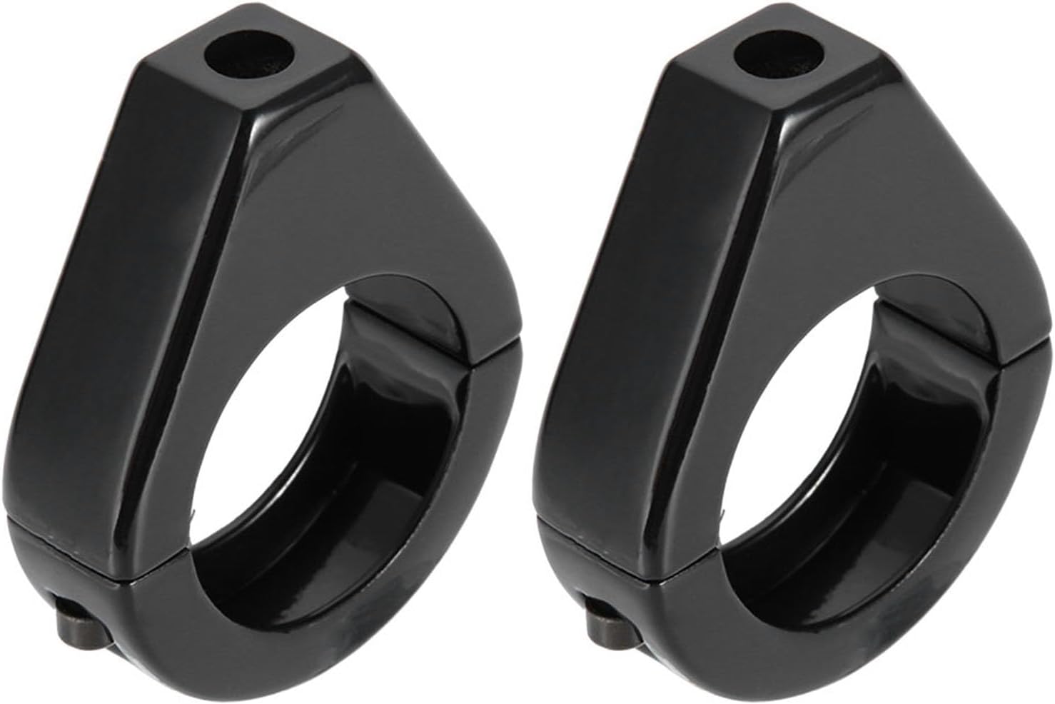 Motorcycle Modified Turn Light,ANGGREK 1 Mount Bracket Aluminium Alloy 41mm Fork Clamps fit for All with 39mm Fork Tubes(Black)