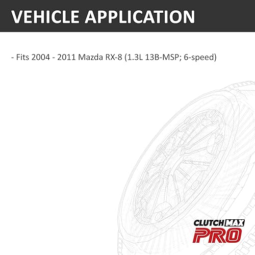 Miniatura 2 de ClutchMaxPRO Performance Stage 2 Kit de embrague con volante Chromoly con peso de equilibrio compatible con Mazda RX8 2004-2011 1.3L 13B-MSP 6