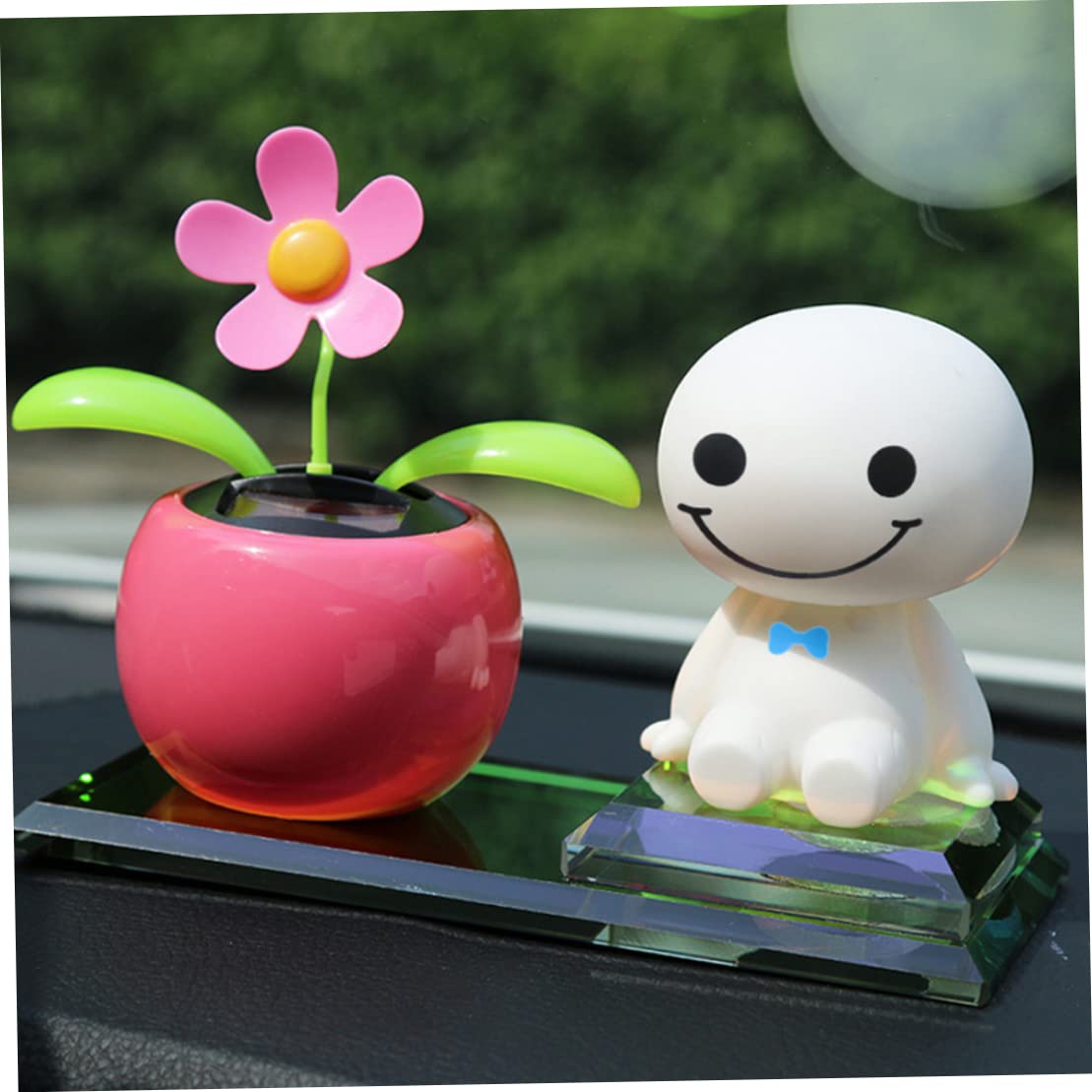Kolorowy girasole bobblehead solarny do auta dekoracja kwiat tańczący