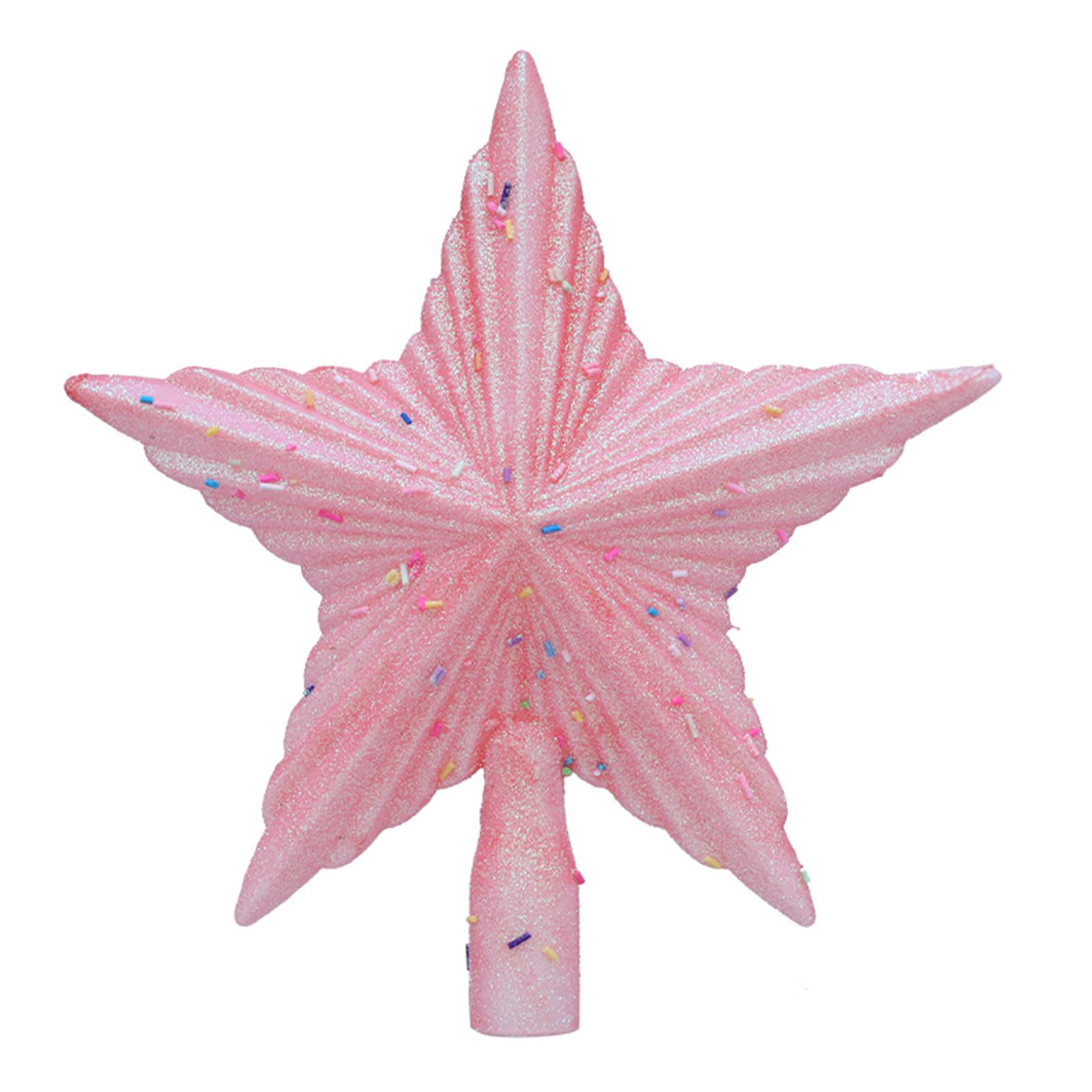 NMFLAB Beautiful Five Pointed Star Shape Christmas Tree Toppers Ornament for Indoor and Outdoor Use Party Christmas Decoration