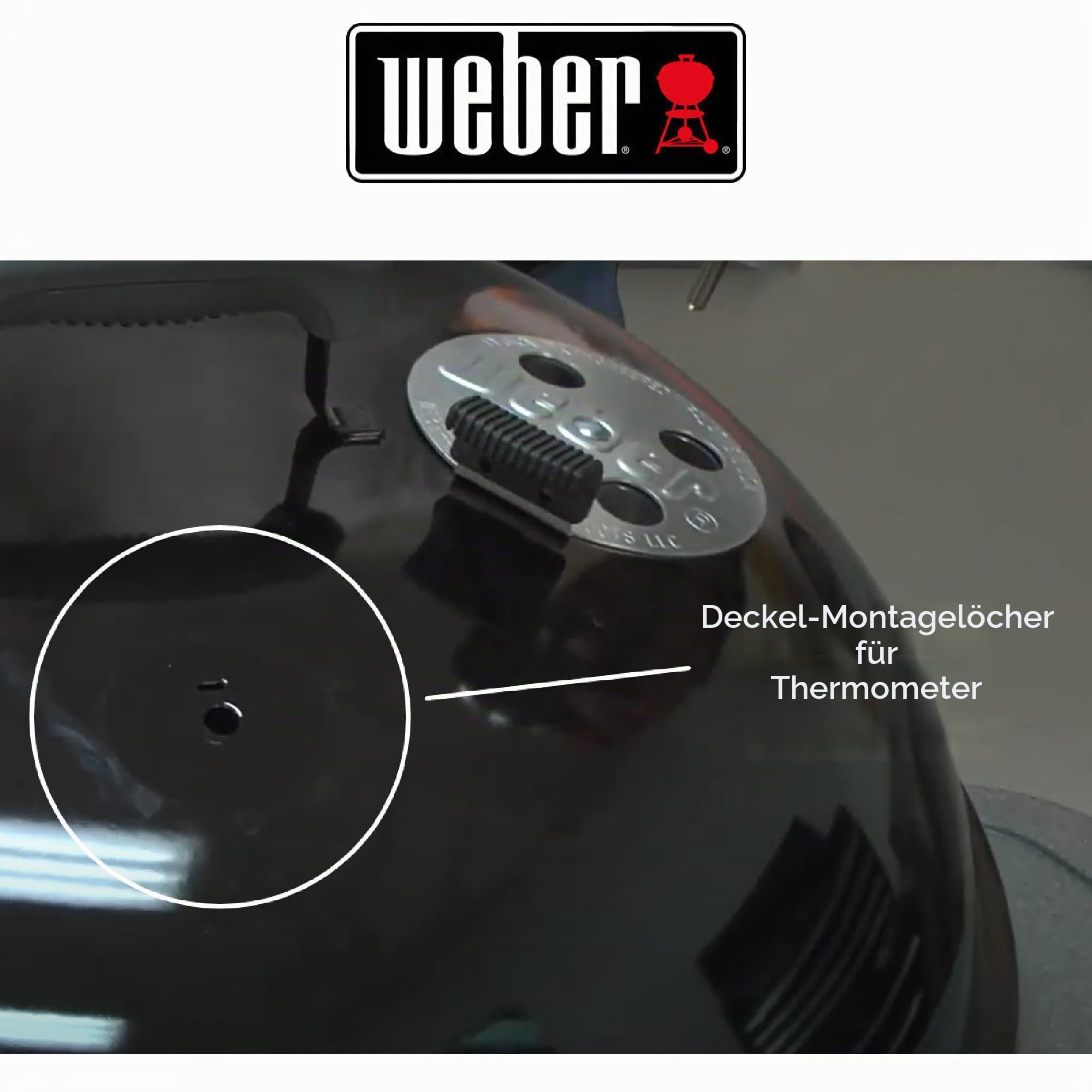 Weber 60540 Charcoal, Spirit, Q Grill Replacement Thermometer, 1-13/16" Diameter
