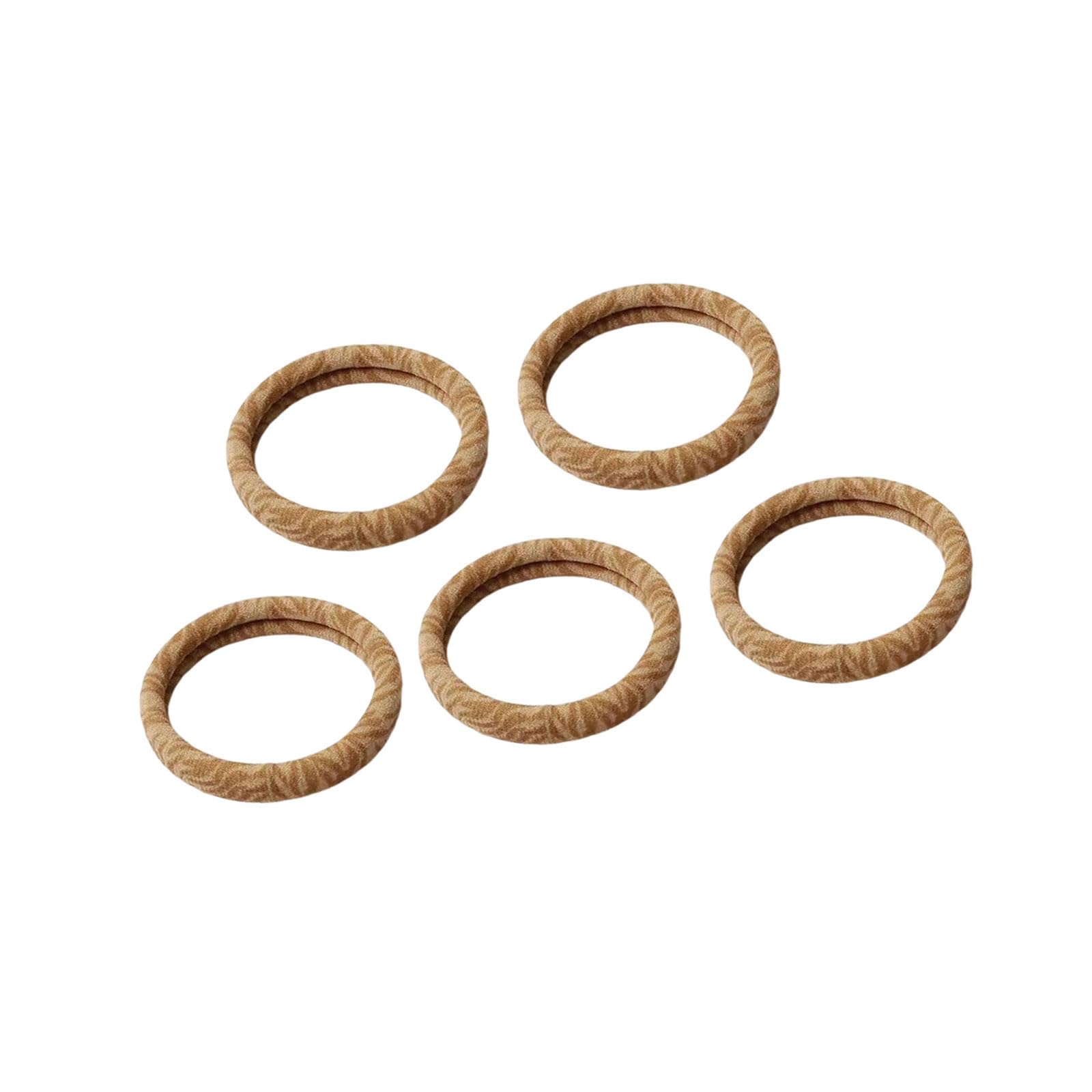 YUXITA Pack of 5pcs High Elasticity Print Hair Ties Gentle Nonslip Fabric Hair Bands For Women Girls Daily Styling