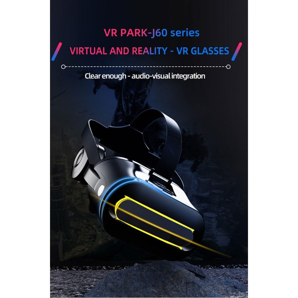Immersive VR Occhiali per Smartphone, Occhiali 3D Realtà Virtuale Compatibile con iOS e Android, Design Ergonomico ABS per Giochi e Film, Controller Incluso, Bianco
