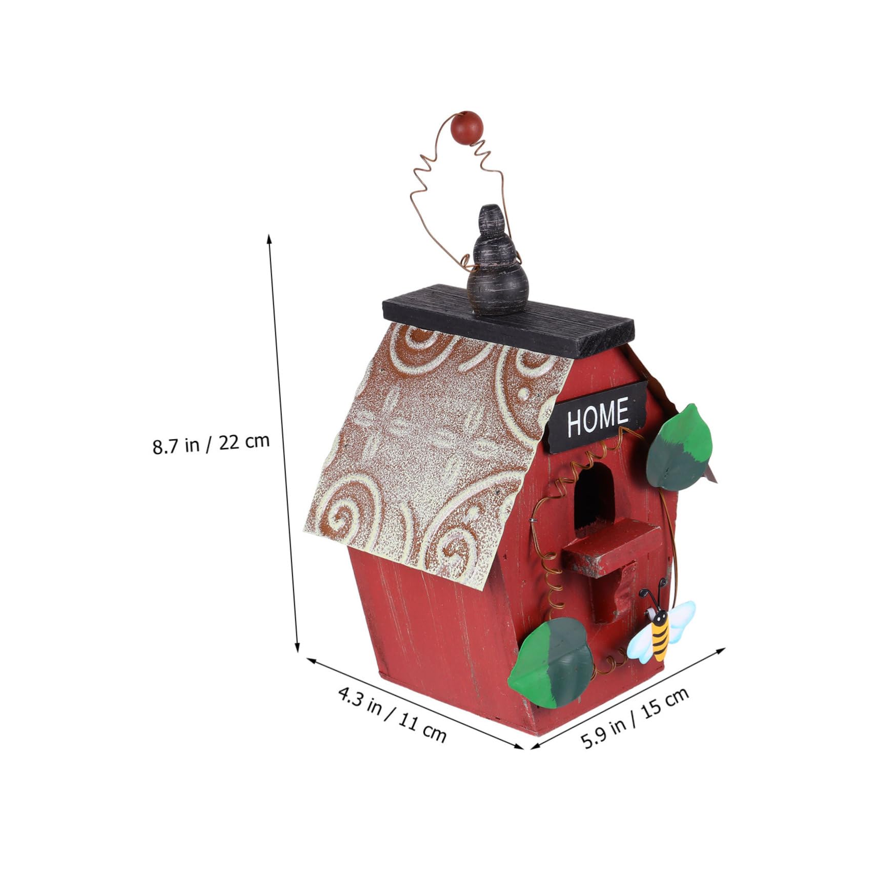 POPETPOP Hanging Wooden Bird Nest Ornament Creative Decorative Birdhouse for Outdoor Garden Durable Natural Pendant Design Present for Bird Lovers Adds Charm to Any Space