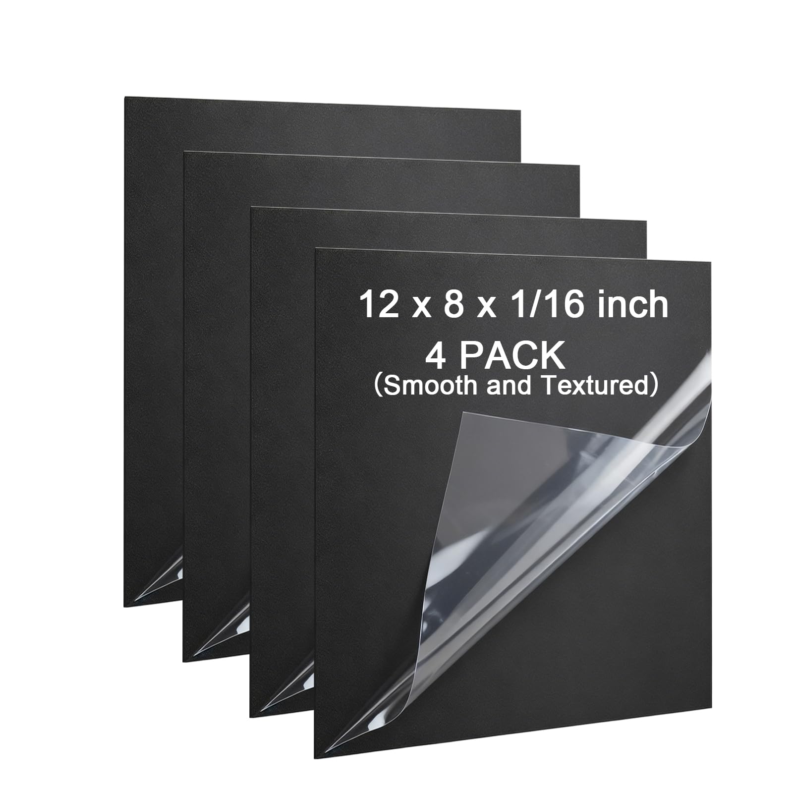 Black ABS Plastic Sheets - 3 Pack 1/8" Rigid Boards -15 Black ABS Plastic Sheets - 3 Pack 1/8" Rigid Boards -15