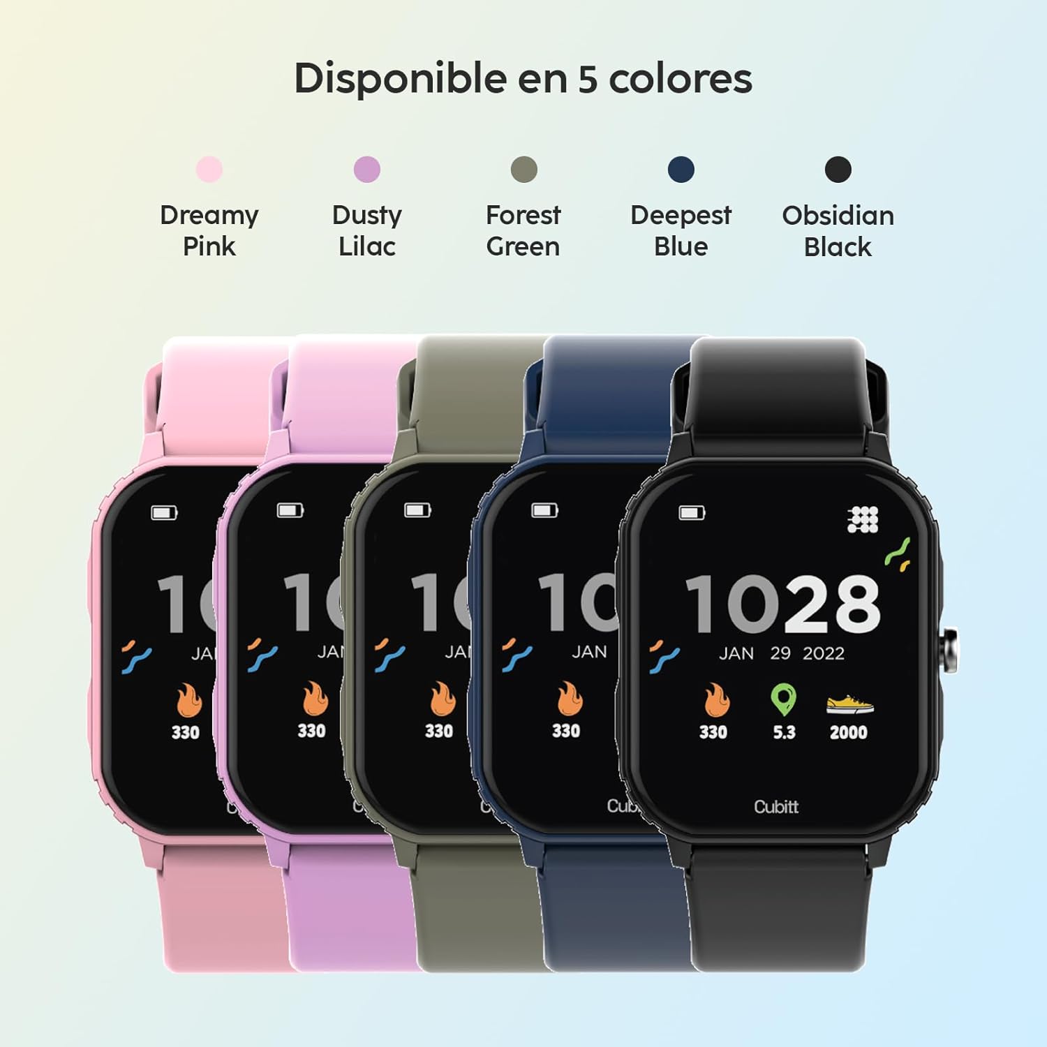 Cubitt Teens Smartwatch – Fitness Tracker for Ages 11–14, 1.85” Touchscreen, 6 Sport Modes, HR & Sleep Monitor, Built-in Games, Parental Lock, IP68 Water Resistance, 7-Day Battery, Dusty Lilac