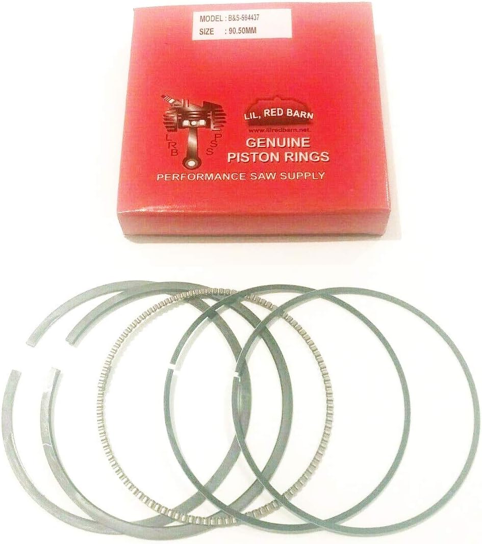 594437 Piston Rings Compatible with Briggs and Stratton Single Cylinder Overhead Valve Engines, OHV, Bore Size 90.5mm