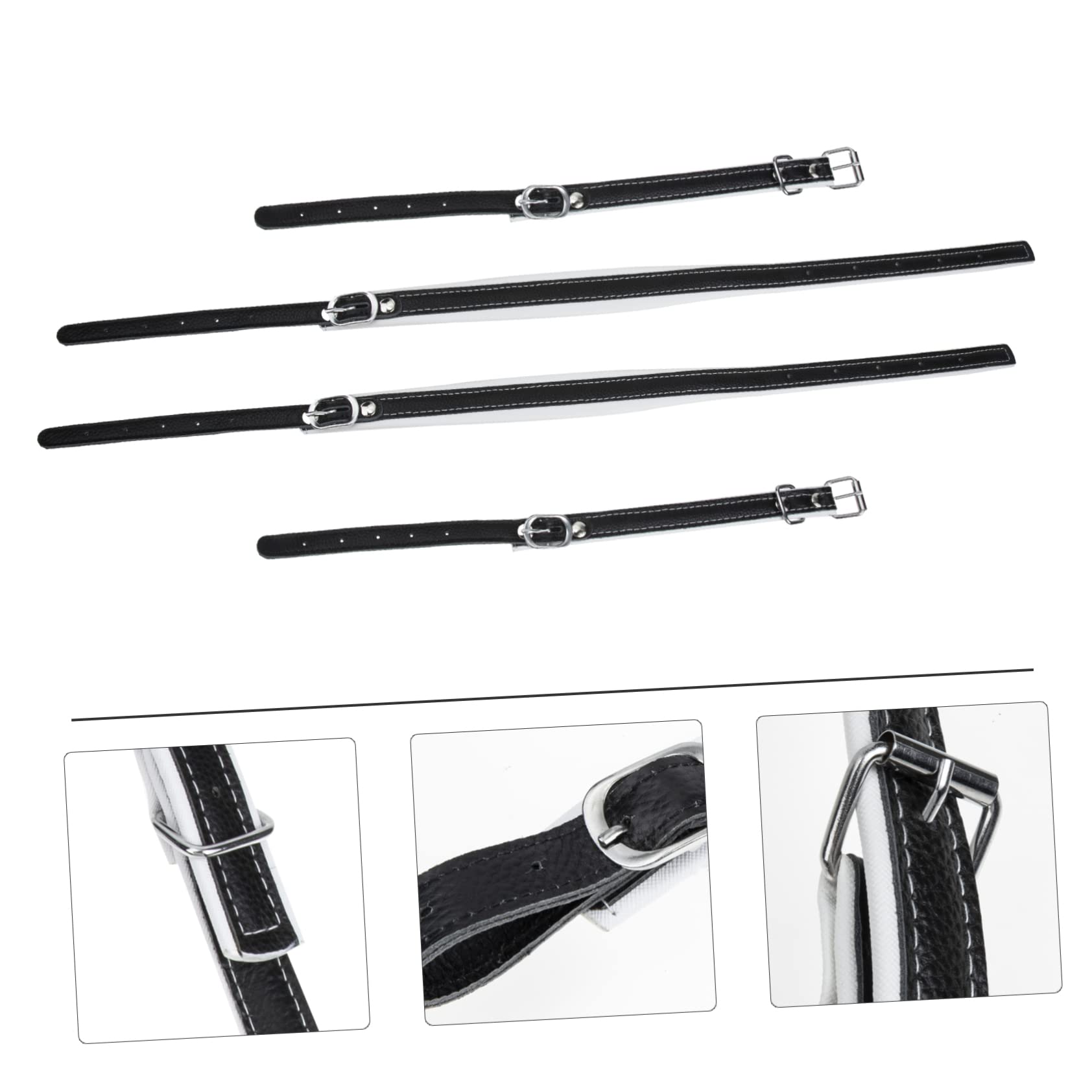 Correa de Hombro para Acordeón Ajustable Pu Negro 1 Juego | Acordeón de 8, 16 y 32 Bajos, Diseño Ligero y Resistente Corrosión, Estilo Negro