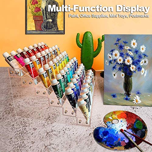 Kingtaily Nail Polish Organizer 72 Bottles of 6 Layers Acrylic Display Rack Storage Rack, Clear Essential Oil Stand Holder