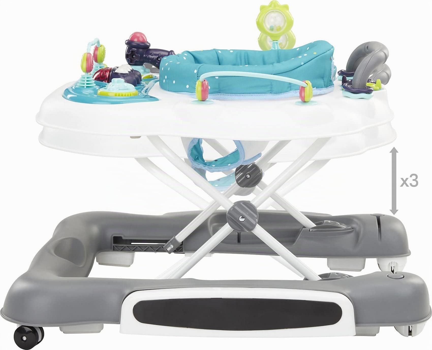 Babymoov 5-in-1 Lauflernhilfe, Gehfrei bis 12 Monate, Lauflernwagen bis 24 Monate, inkl. Spielekonsole