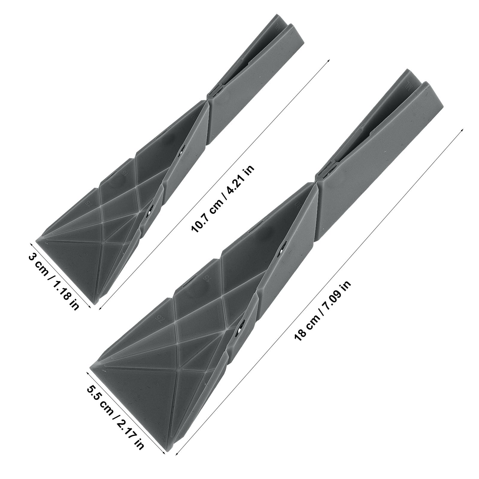 2pcs 3 En 1 Cuillère à Mesurer Polygonale 6 Tailles