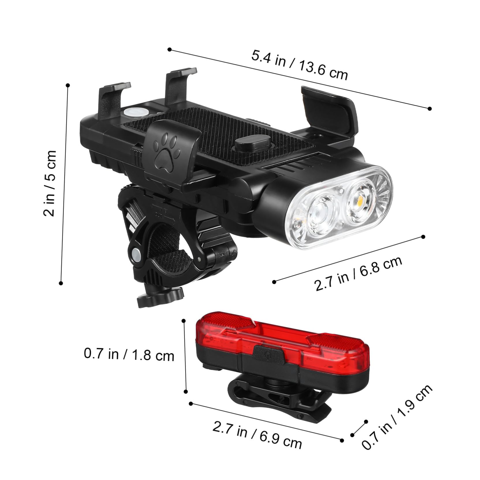 Luz Trasera para Bicicleta Luces Nocturnas para Bicicleta De Montaña Luces Recargables para