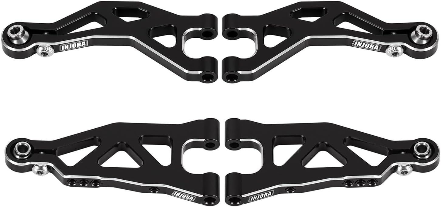 INJORA Aluminum Front Upper and Front Lower Suspension Arms Replacement for 1/16 ARRMA Mojave GROM Losi 1/12 Nascar Upgrade