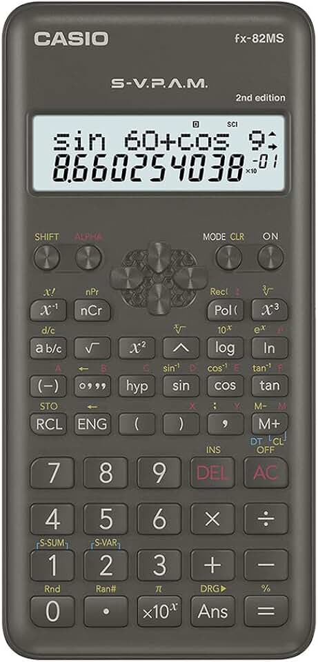 Calculadora Científica 240 Funções Preta FX-82MS-2-S4-DH Casio