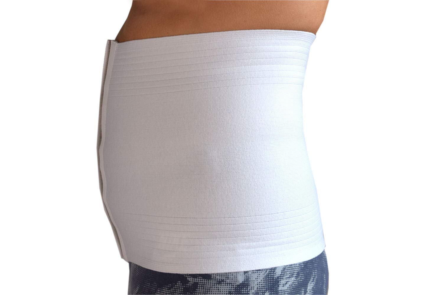 BODYPERFECT Fascia a strappo Post operatoria Unisex Pancera contenitiva Modellante Traspirante Supporto addome Fascia elastica contenitiva (Bianco, XXXL)