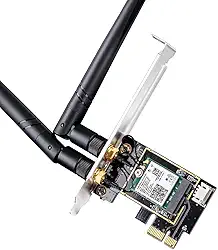 Cudy Novo cartão AX3000 Wireless WiFi 6 PCIe para PC, Bluetooth 5.2, AX200, 3000Mbps WiFi 6 velocidades, 802.11ax/ac/a/b/g/n, Windows 11, 10, WE3000