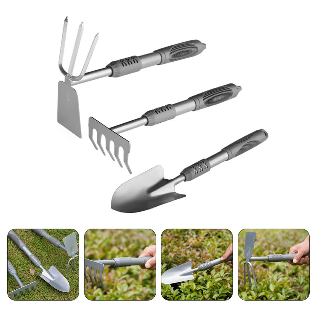 Pala de Jardinería de Acero y PVC, Multifuncional para Siembra
