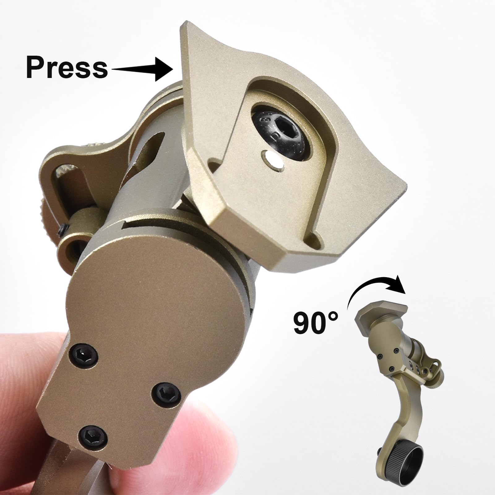 Schwalbenschwanz Nachtsicht J-Arm PVS 14 J-Arm Kopfhalterung NVG Helmhalterung Schwalbenschwanz G24 Metall J-Arm für Brillen Ferngläser alle Modelle von PVS-14 Mount