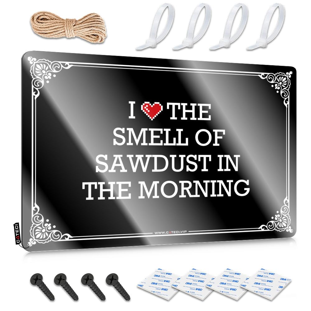 Fzfn Colour Vintage Wall Art Antique Cute Haves I Love The Smell Of Sawdust In The Morning - Vintage Wall Decor For Space(30X40cm)