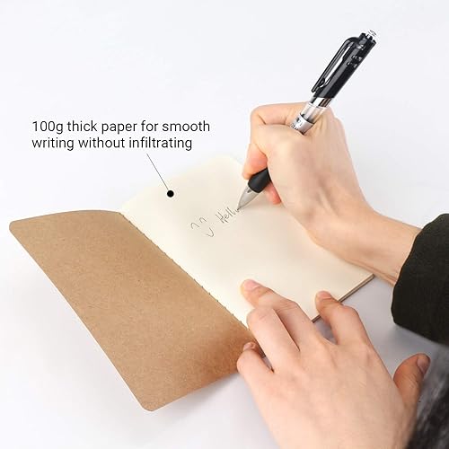 Miniatura 10 de EUSOAR Cuaderno de bolsillo de tapa blanda, tamaño A6, paquete de 24 unidades de 3.9 x 5.5 pulgadas, 60 páginas de papel de estraza rayado, mini