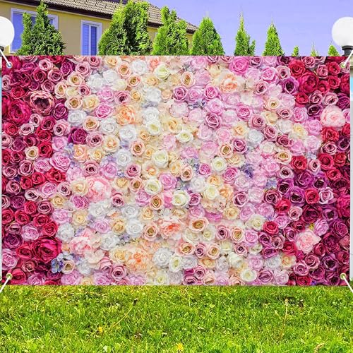 Fondo Fotográfico Floral Rosa 8X6 ft para Eventos miniatura 3