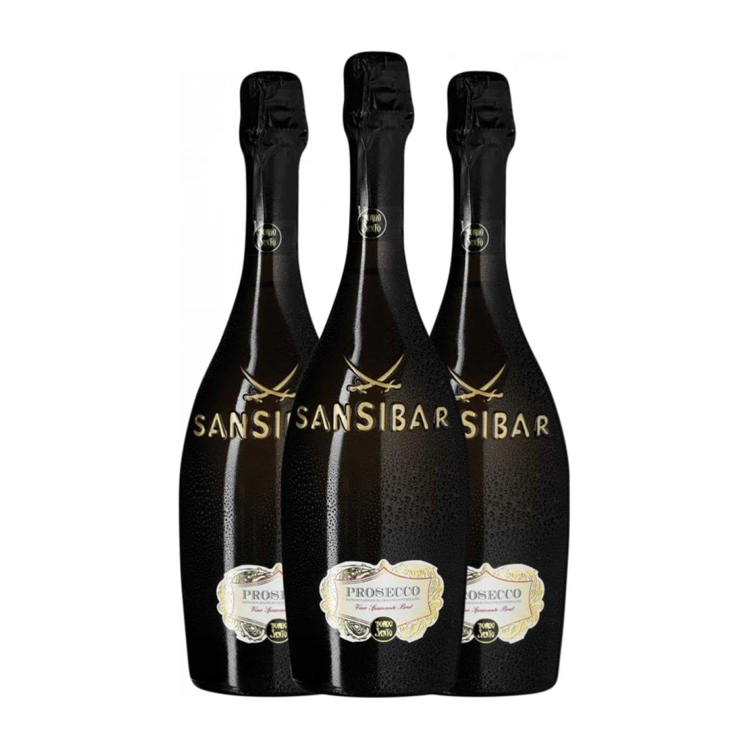San Simone di Brisotto Only Sansibar Spumante Prosecco Brut Prosecco 75 cl Weißer Sekt (Karton mit 3 Flaschen von 75 cl)