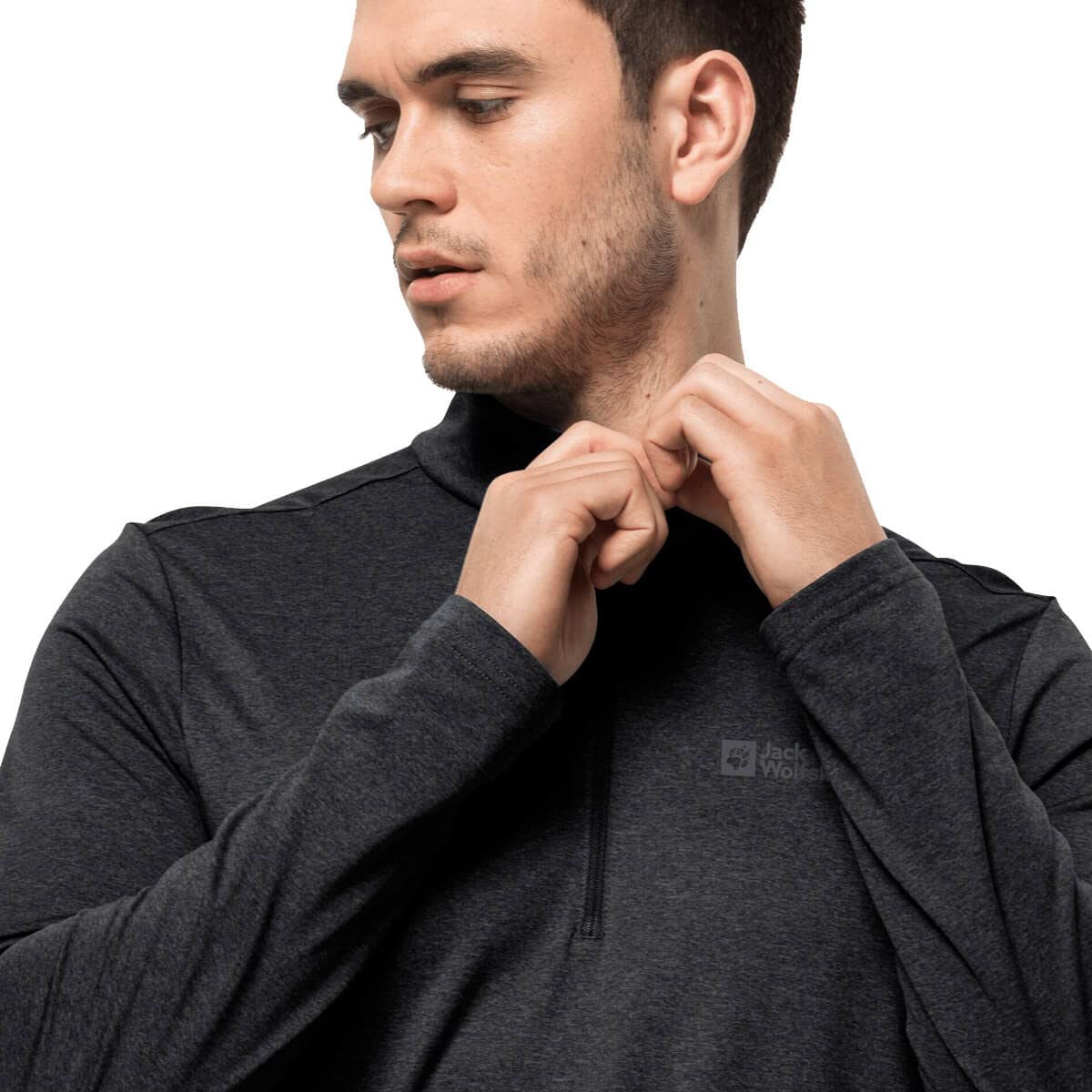 Jack Wolfskin Męska bluza termiczna, czarna, L