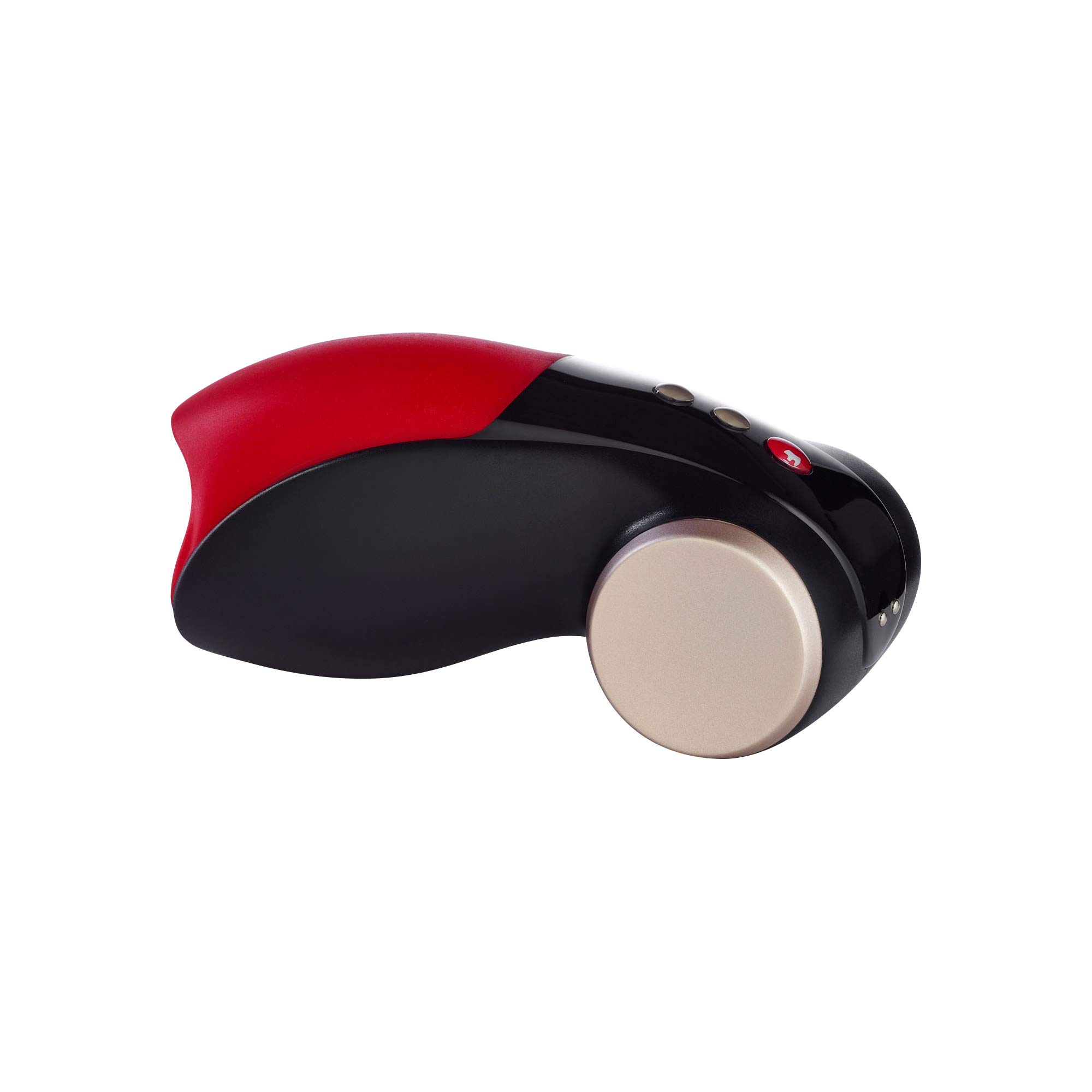 Fun Factory COBRA LIBRE II - Masturbatore elettrico, Massaggiatore automatico, Vibratore per uomo, Silicone, Nero/rosso