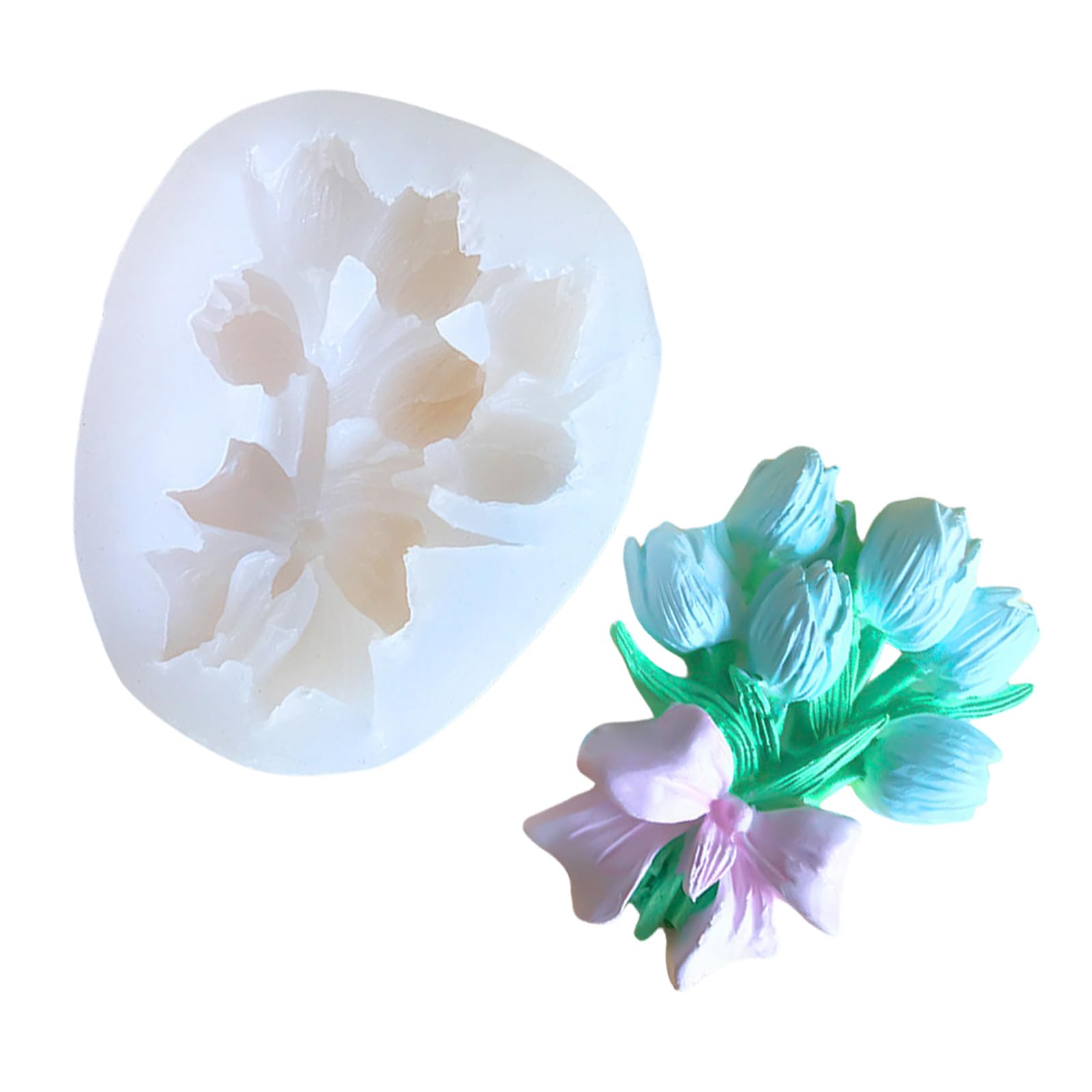 Xjdzineq Bouquets Silicone Molds for Soap Candy Chocolate Cake Fondant for Cake Baking Making