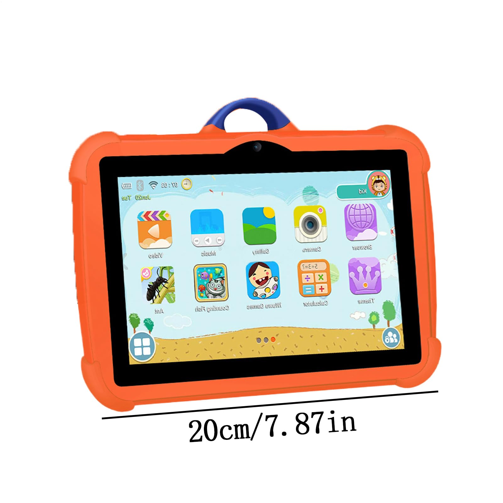 Tablet ad alta risoluzione - PC per bambini da 7 pollici 4 GB + 64 GB, computer portatile multiuso con doppia fotocamera | per film, giochi, apprendimento, studio, intrattenimento, lettura, v