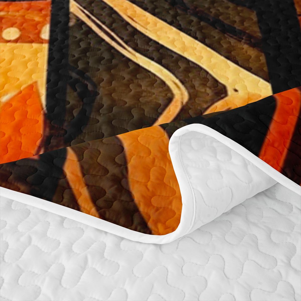 Loussiesd Colcha acolchada geométrica para cama individual, colcha abstracta para verano, colcha tribal con patrón geométrico para todas las estaciones, 2 piezas (1 edredón, 1 funda de almohada